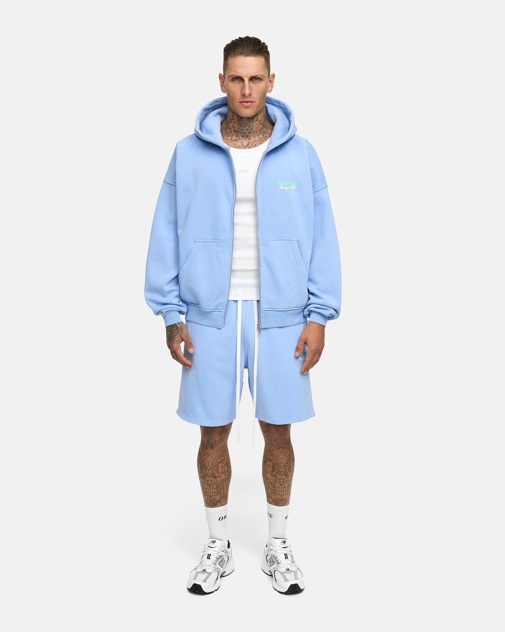 washed aqua blue|men
