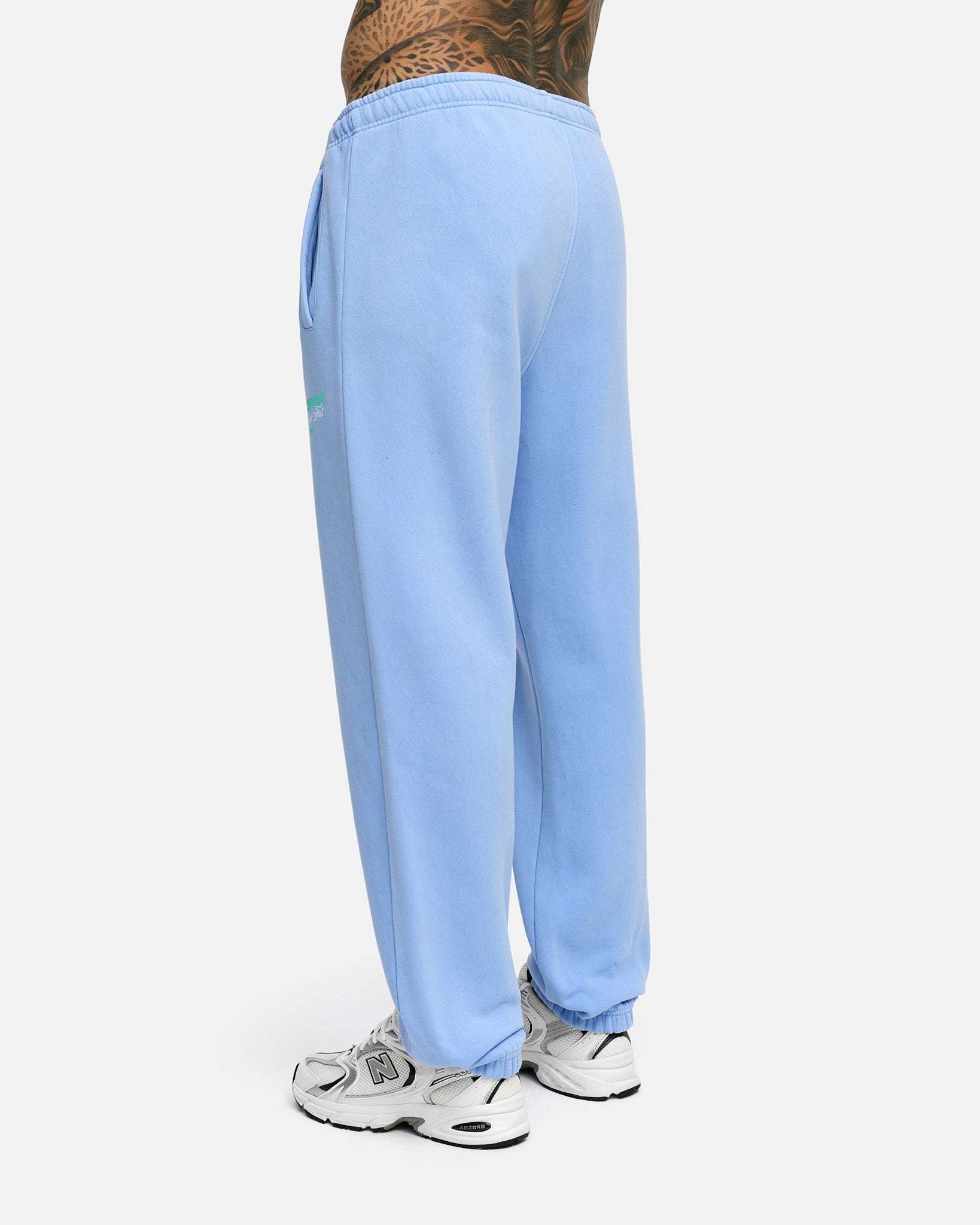 washed aqua blue|men