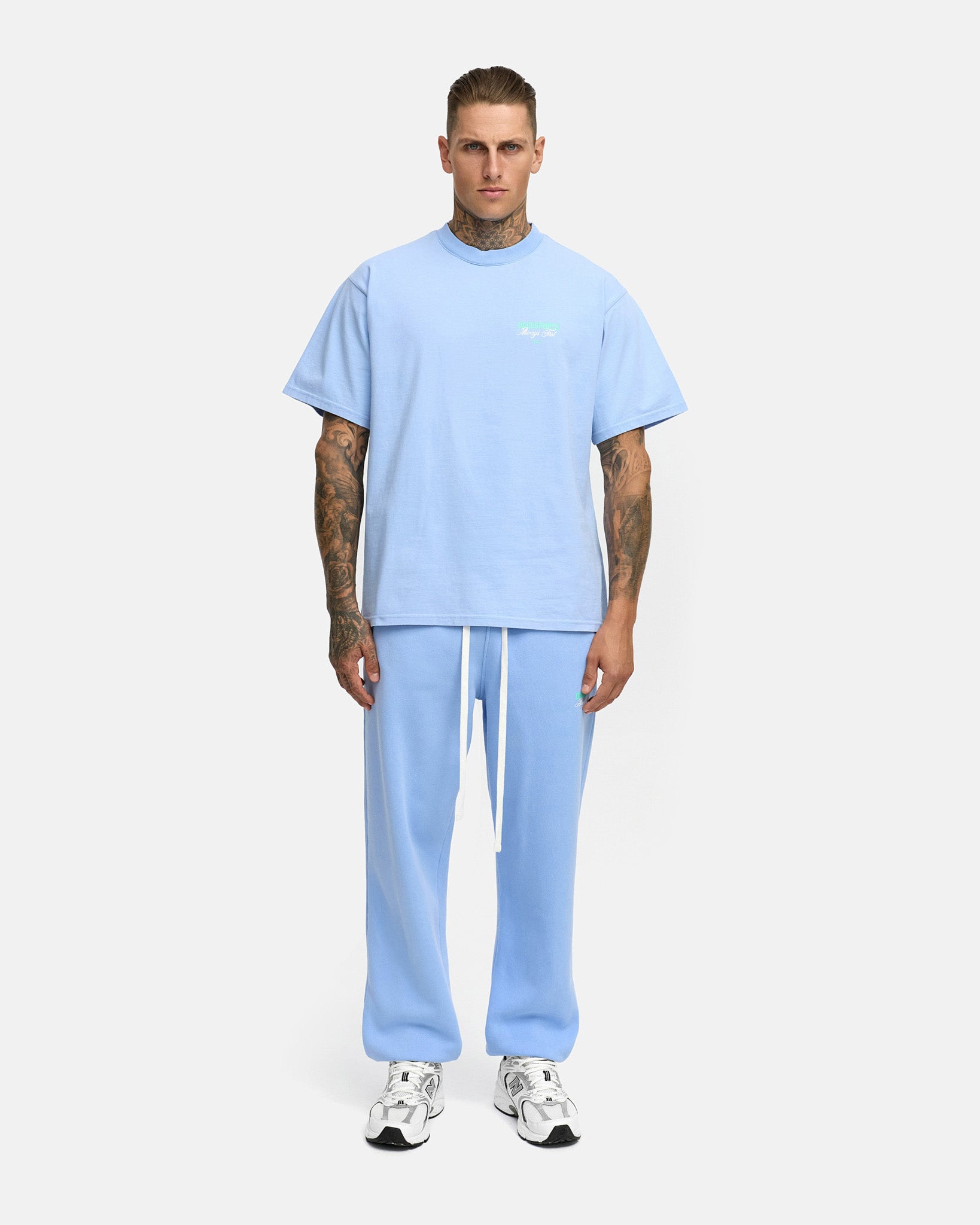 washed aqua blue|men