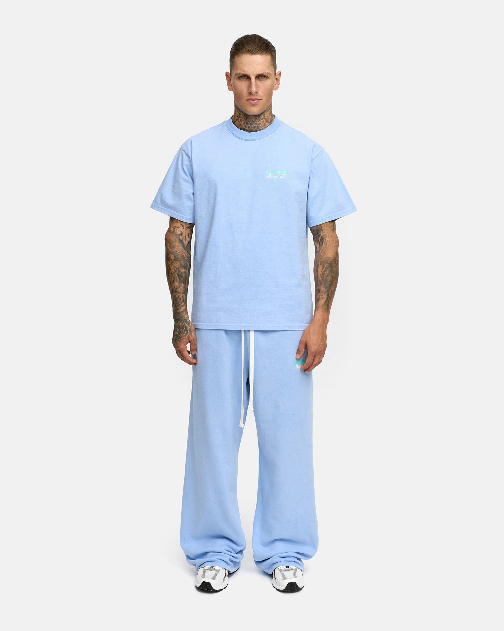 washed aqua blue