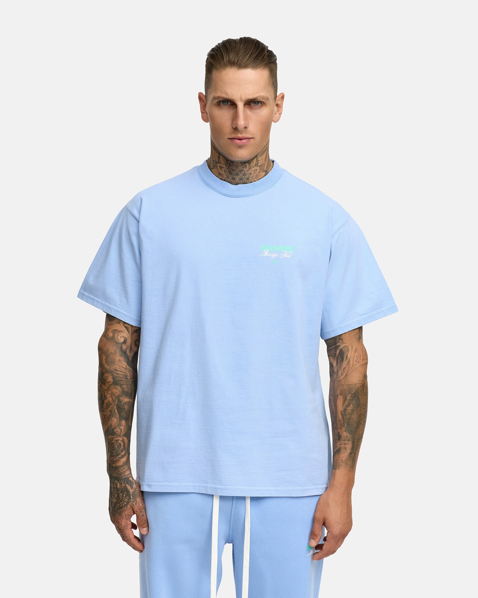 washed aqua blue|men
