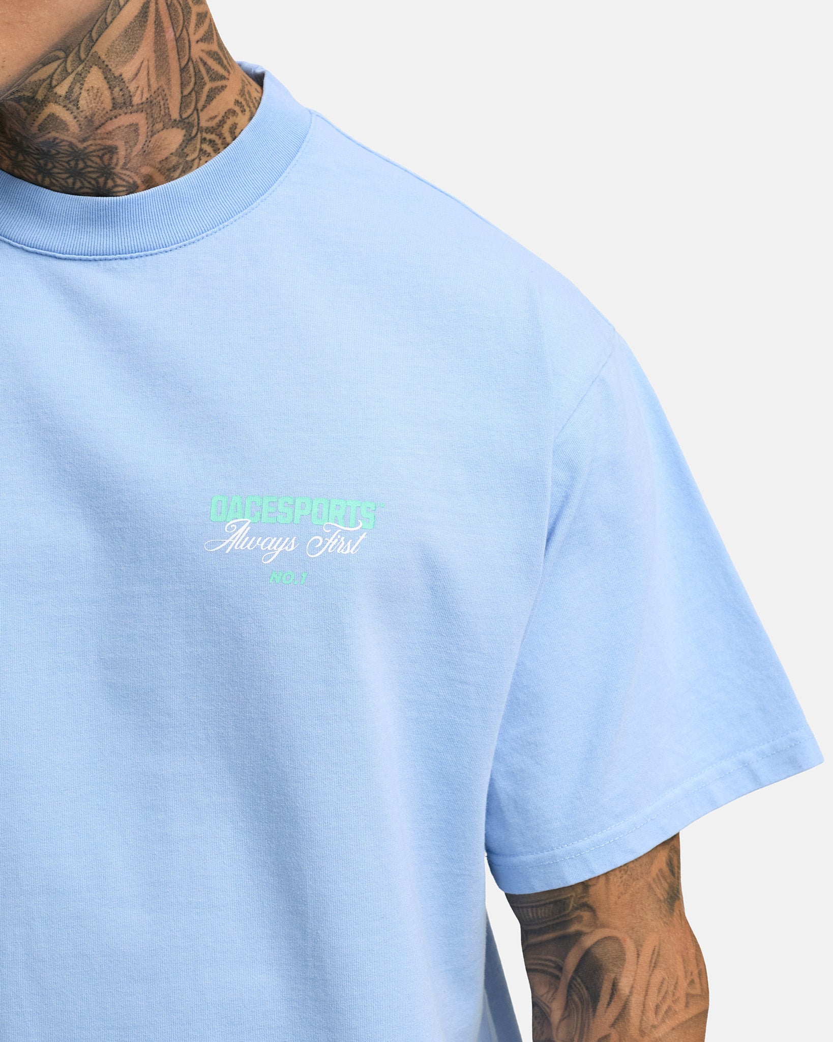 washed aqua blue|men