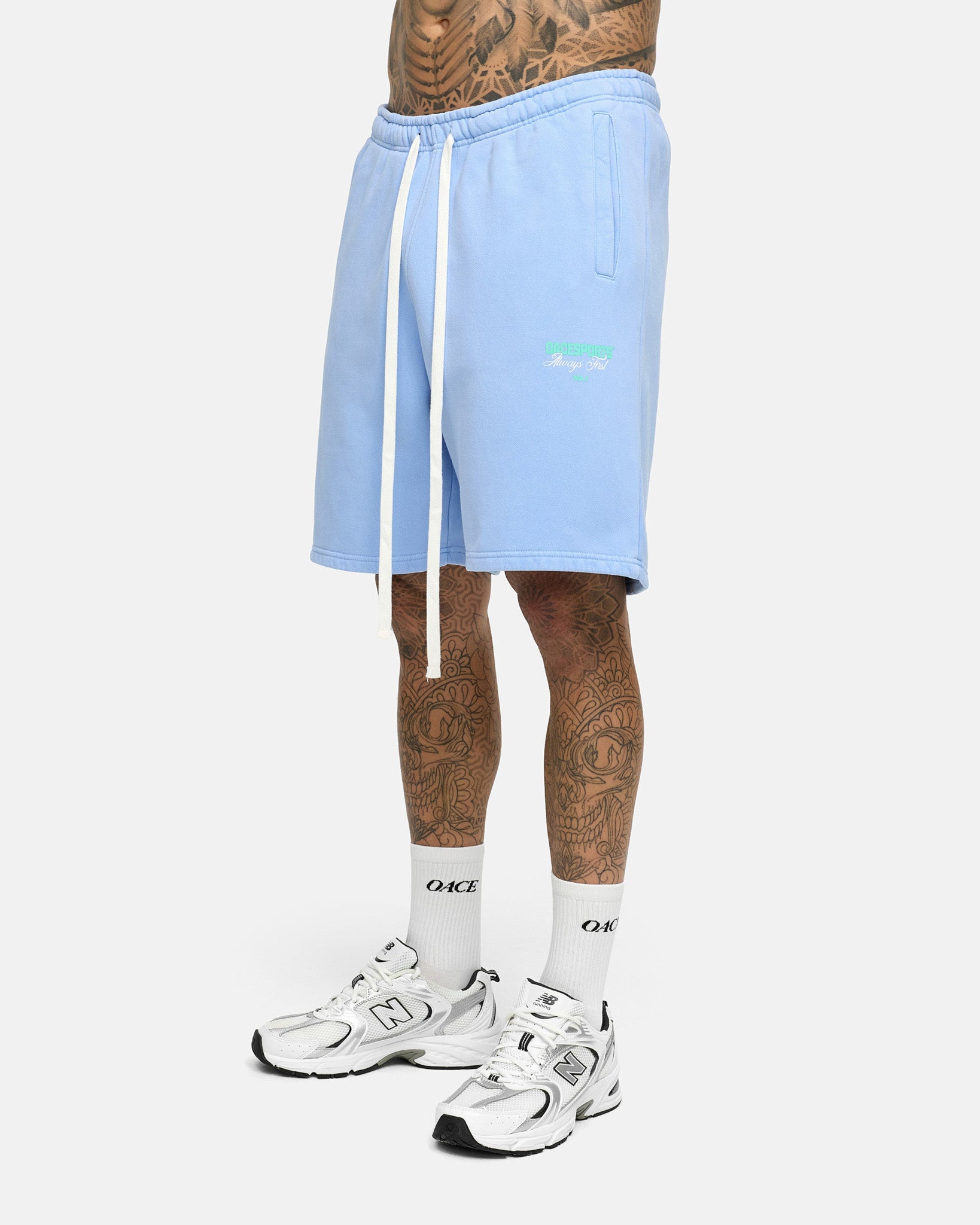 washed aqua blue