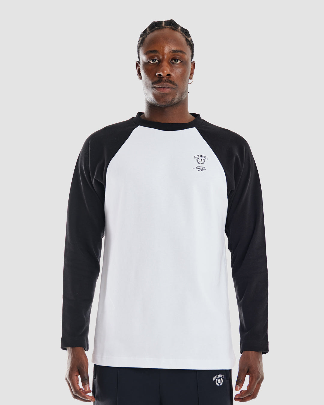 Nostalgia Raglan - white/true black / S